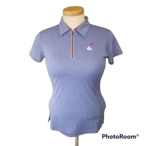 Hershey's Quarter Zip Short Sleeve Pullover Shirt